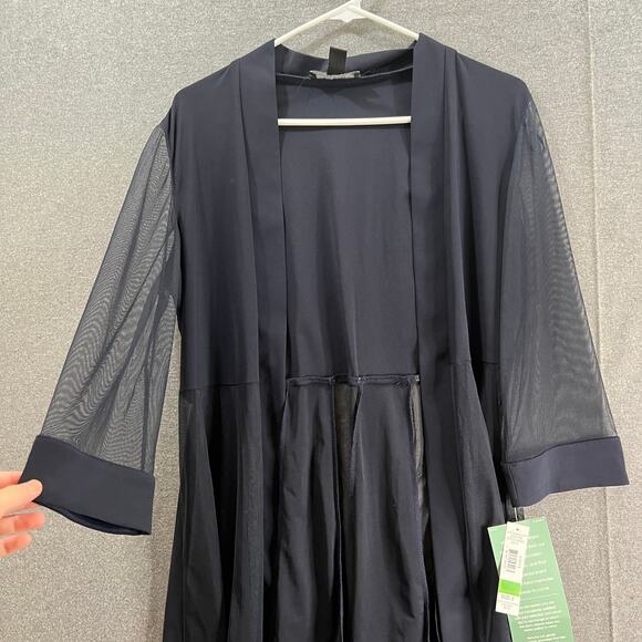 R&M Collection Cardigan Women Size 8 Dark Blue Casual Top Ladies - Picture 2 of 12